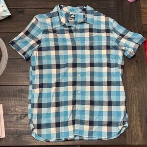 Men’s North Face Plaid Short Sleeve Shirt